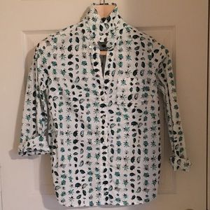 Lady Bug Print Button Down